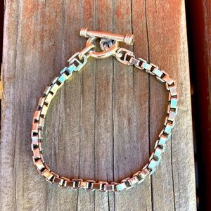 Vintage Silver Handmade Box Bracelet